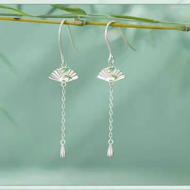 

Dangle Earrings Folding Fan Earring Woman Scum Villain Self Saving System Stud For Women Shen Qingqiu Jewelry Long Pendant Fshion Trend