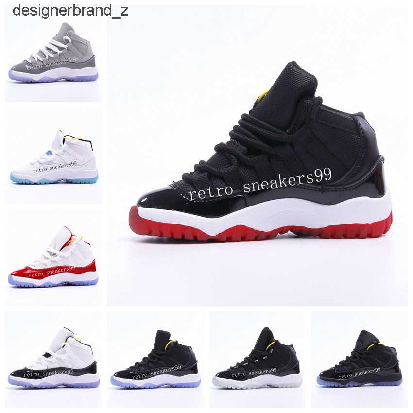 

infant toddler designer Kids Shoes TD Cool Grey 11 XI Sneaker Concord Space Jam Metallic Silver Jumpman Snakeskin Bred Legend Blue Children BE83