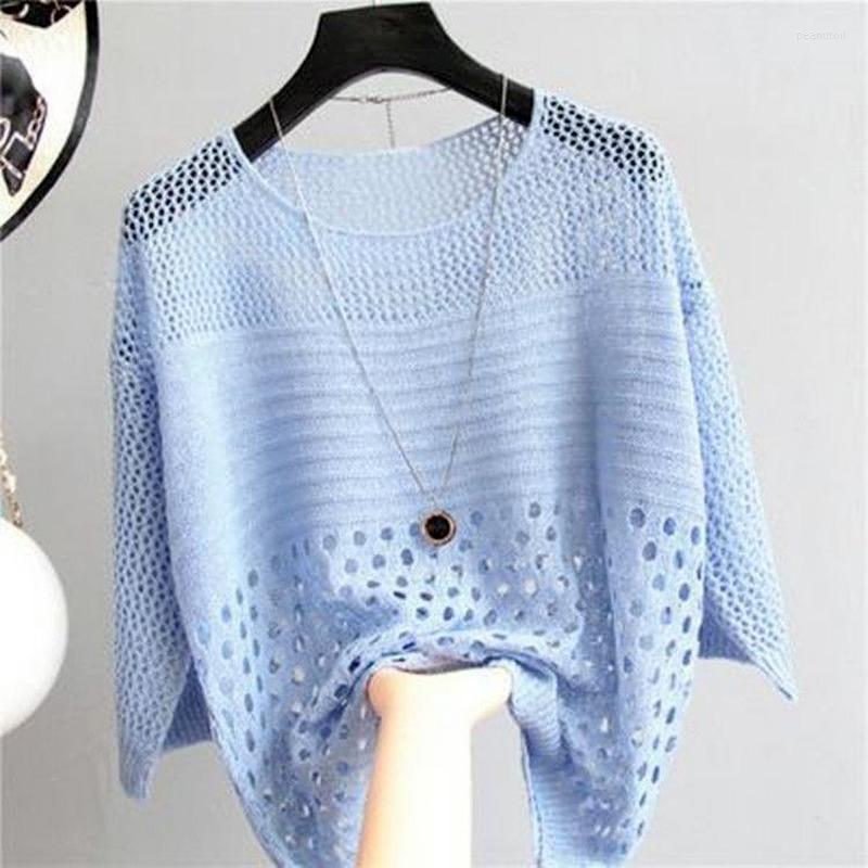 

Women's T Shirts Spring And Summer Ice Silk Knitted Vest Top Hollow Out Thin Bottoming Sling Streetwear Womens Clothing White Shirt 13686, Purple