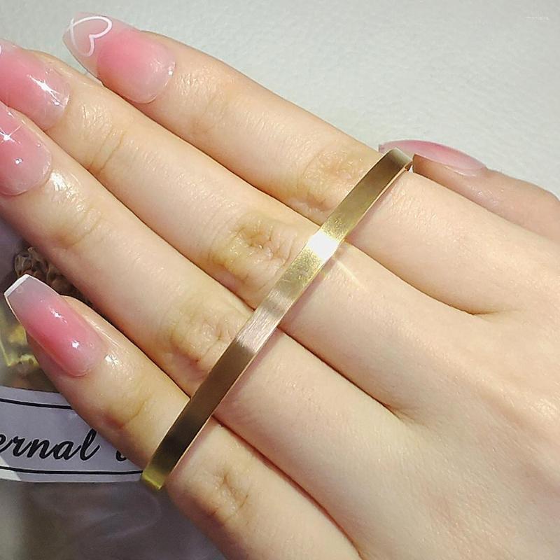 

Bangle Classic Gun Black Gold Silver Color 316L Stainless Steel Open Bracelet For Women Fashion Party Christmas Gift S2050