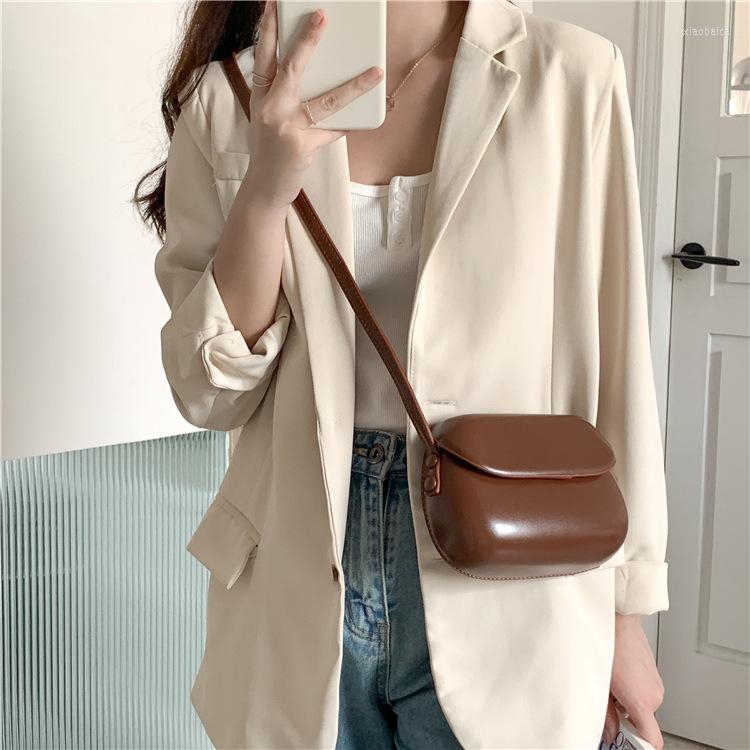 

Evening Bags Simple Mini Crossbody For Women High Quality PU Oil Wax Leather Shoulder Messenger Bag Fashion Flap Handbags And Purses, Brown