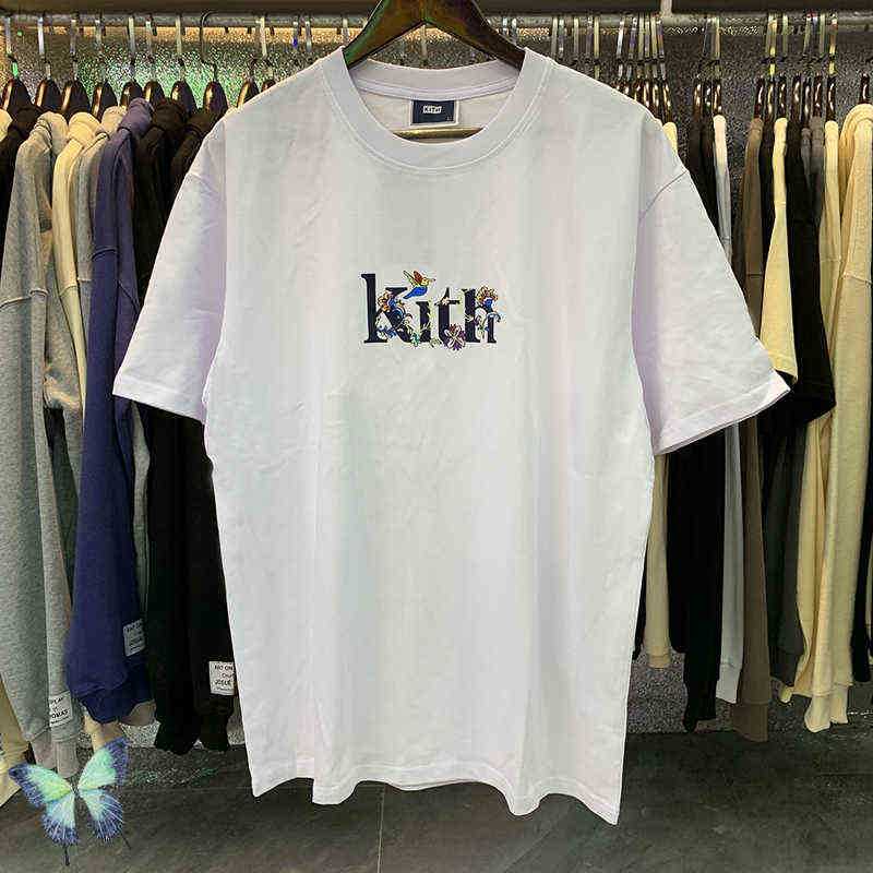 

Kith Begonia Floral Serif Tee Quality Double Yarn Cotton Short Sleeve Tshirt