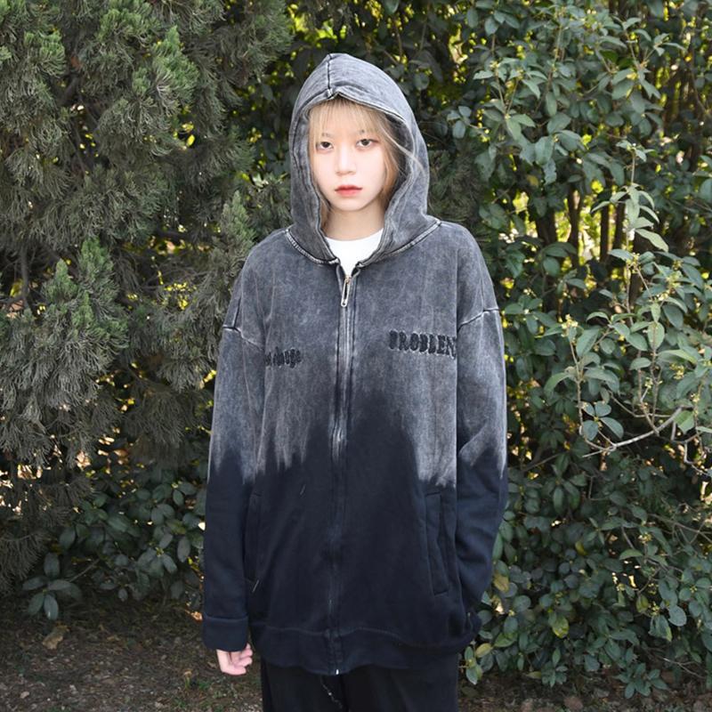 

Women's Hoodies & Sweatshirts Dark Jacket Coat Print Women Hip-hop Streetwear Harajuku Anime Zipper Y2k Clothing Clothes VeroWomen's, Black