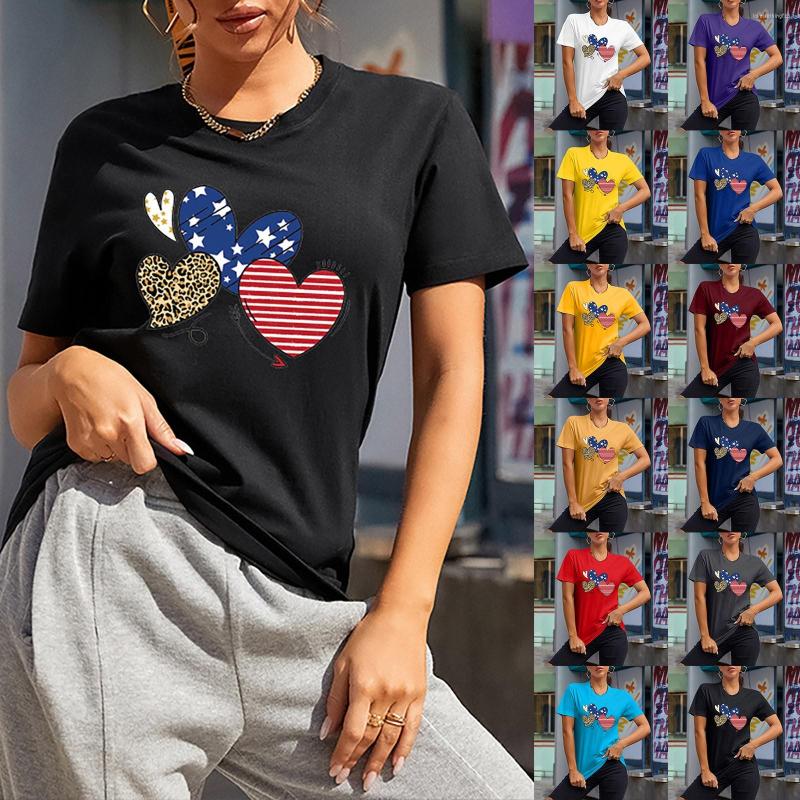 

Women' T Shirts Women Daily LOVE Print O Neck Tops Short Sleeve Round Tee Shirt Printed Loose Side Split Blouse Tunic, Black