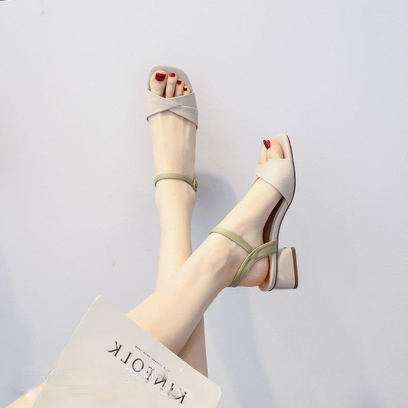 

Dress Shoes Summer High Heel Sandals Woman Casual Outdoor Women Heels Slides Women's Buckle Ankle Strap, Purple