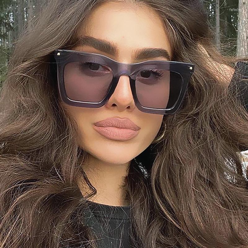 

Sunglasses HKNA Vintage Oversized Women Square Sun Glasses For Women/Men Elegant Eyewear Luxury Gafas De Sol Mujer 2023