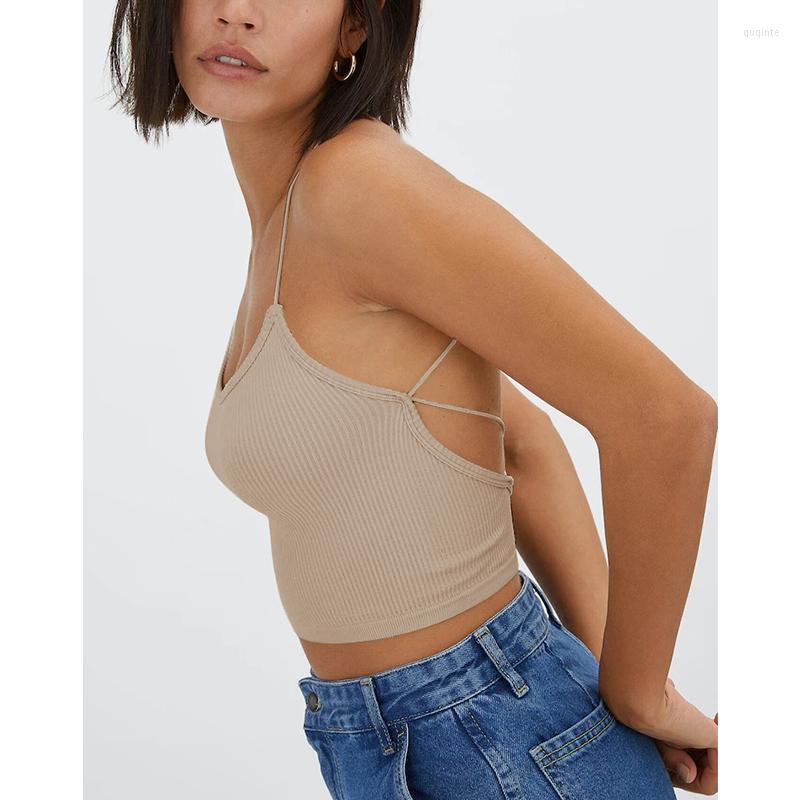 

Women' Tanks Summer Stretchy Knitted Top Women Sleevelss Lace Up Bandage BacK Cross Harujuku Streetwear Sexy Bodycon Corset Crop Camis, Black