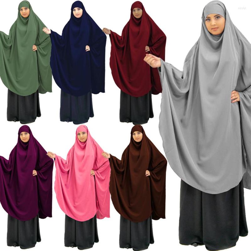 

Ethnic Clothing One Piece Khimar Prayer Hijab Large Amira Garment Overhead Muslim Women Dress Abaya Islamic Arab Robe Kaftan Ramadan