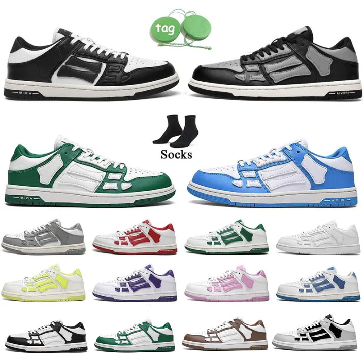 

Skel Top Low Skeleton running shoes women mens Bone Runner designer Loafers sneakers black grey gym red pine green Royal Blue Bred Court Purple Denim sports trainers, C44 36-39 court purple