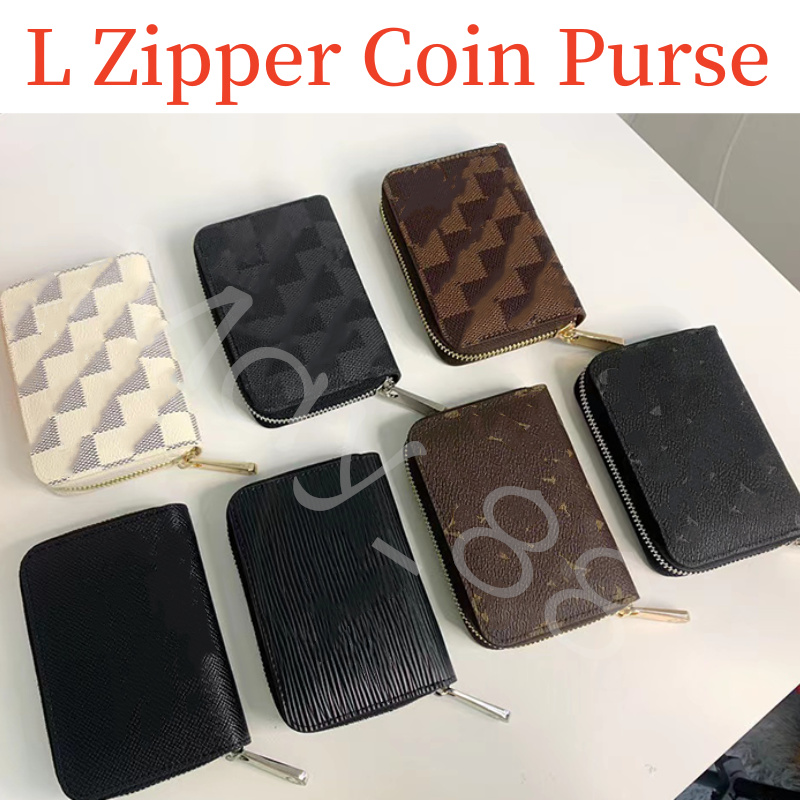 L Luxury Coin Purses For Women Pu Leather With 7 Colors Fashion Brand Good Quality Letter Print Can Use for Coin Credit Card Cash in it Mini Size Zi