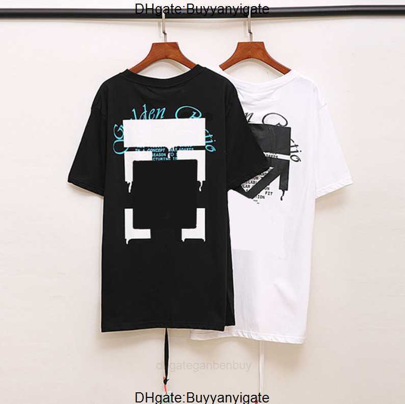 

2022 Summer Mens Womens Designers t Shirts Loose Tees Offs Brands Man' Casual T-shirts Luxury Clothing Back Letter Arrow x Street Hip Hop H3ZI, 17