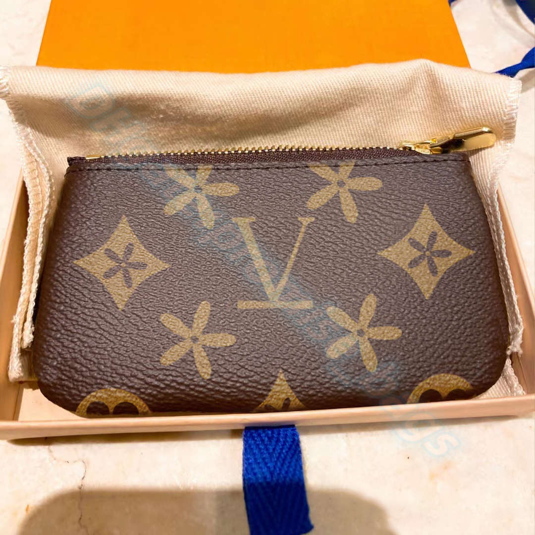 

Highend quality Luxury M30271 coin Card Wallet Holder Leather 4 card slots Holder Designer Men Key Purse Zipper keychain Women CardHolder flower long wallets purses, Damier graphite