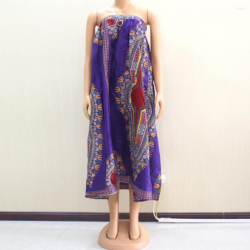 

Ethnic Clothing 2023 Fashion African Dashiki Pattern Printed Purple Cotton Wax Fabric For Lady Dress