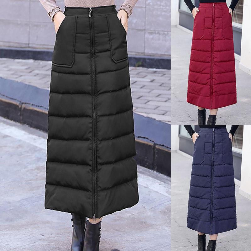 

Casual Dresses Women's Fashion Warm Stylish Cold Protection Skirt Long Length Down Wrap Dress Ballet Skirts Bed Full Size, Black