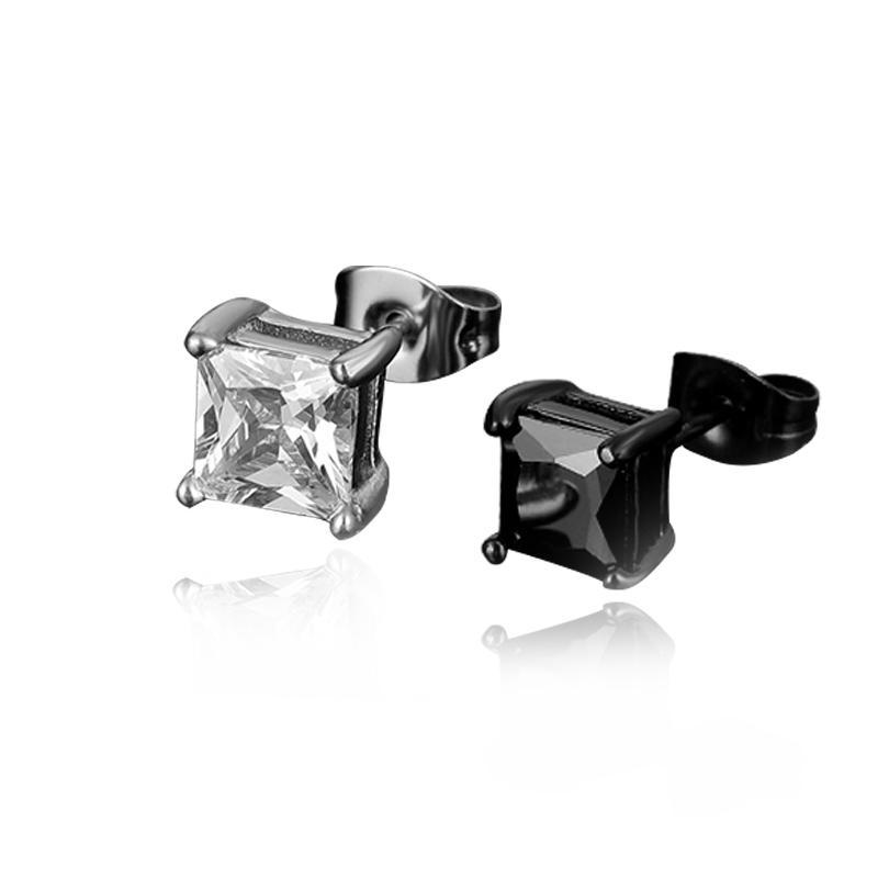 

Stud Earrings Men Women Fashion Titanium Steel Cast Zircon Ear Studs French Design All-Match Jewelry Multi-Scene Accessories Gift For