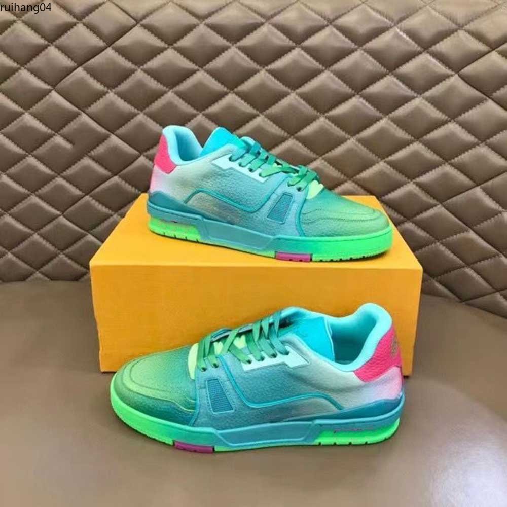 

Designer Fashion Trainer sneaker intage Casual Shoes Virgils alligator-embossed black Grey Brown White Green calf leather French Ablohs Mens Shoe mkjmkji 00000001