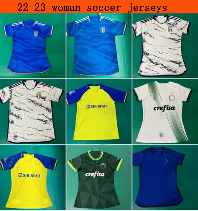 

22 23 italies italys woman soccer Jerseys J.ALVAREZ DYBALA ladies 3 stars argentina MARIA MARTINEZ MARADONA football shirts fans uniform, Palmeira s woman green