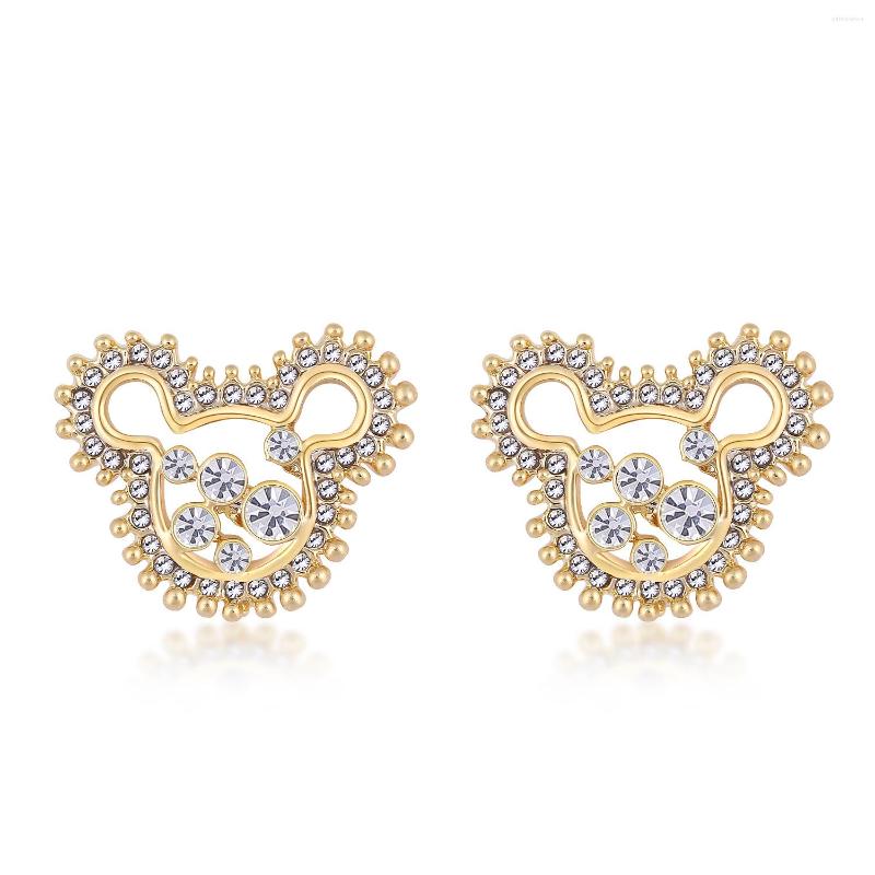 

Stud Earrings ER-00262 2023 In Luxury Rhinestone Jewelry Gold And Silver Plated Women Cartoon Christmas Wholesale