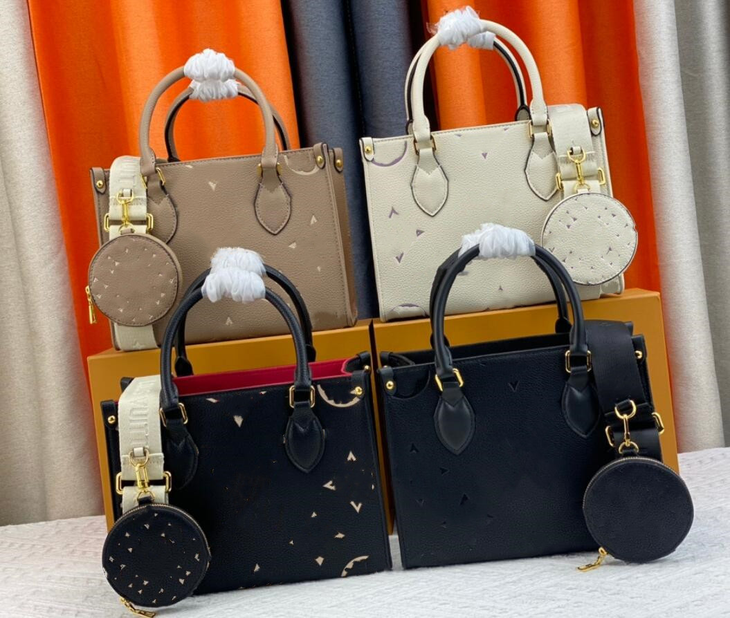 

M45659 ONTHEGO small handbag women luxury shoulder bag bicolor embossed designer purse crossbody bags classic totes M45654 M45779 M45653 dhgate bag, #3