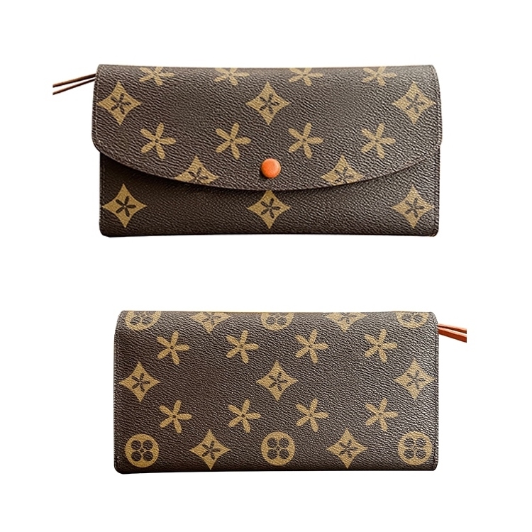 

M60697 wallet Women's Coin Purses Emilie long 2023 mens louiseity Purse card holders 4 credit card slots Genuine Leather viutonity Luxury Designer button Man fashion, Mon0gram red