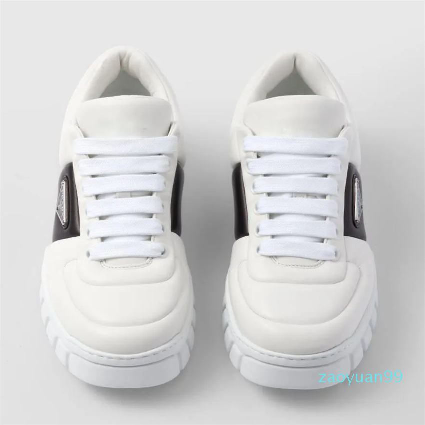 

Luxury 23S/S Padded Nappa Man Sneakers Shoes White Black Leather Trainers Famous Brands Comfort Outdoor Trainers Men's Casual Walking EU38-46.BOX