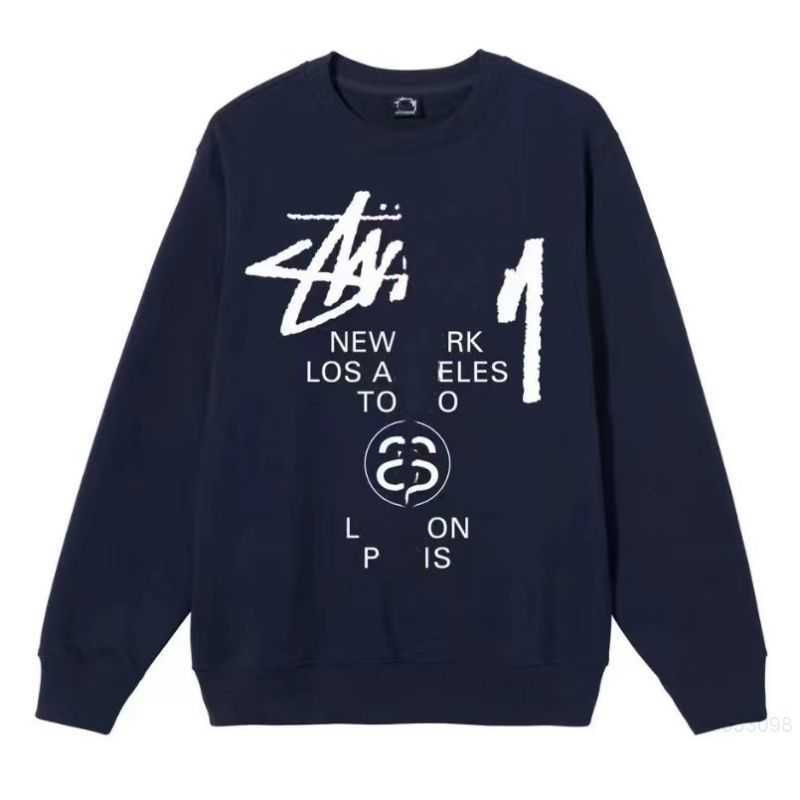 

Designer Luxury fashion brand Stussys Classic World Tour Black 8 Ball Basic Classic Men's and Women's Couple Crew neck sweater coat wh17W9KEW9KE