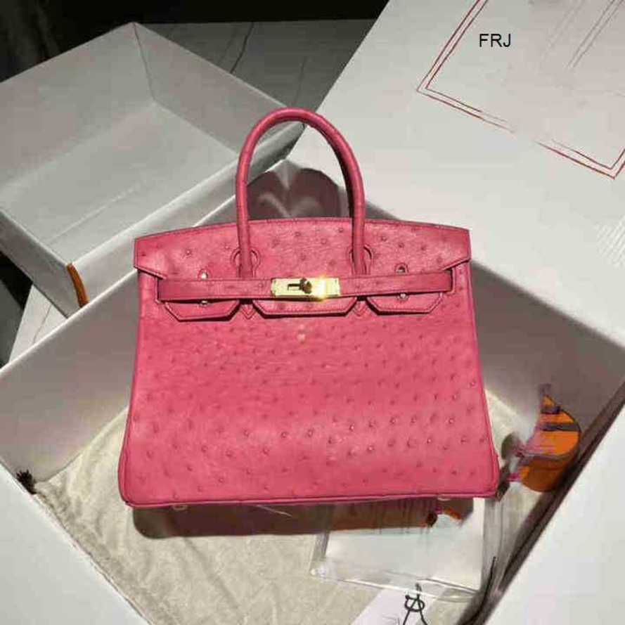 

Designer Bags Birkin Handbags Herms h High Sense Lipstick Ostrich Handbag 3025mini Togo Hand Skin Lychee StripeDMQ6 Have Logo frj, Lipstick powder