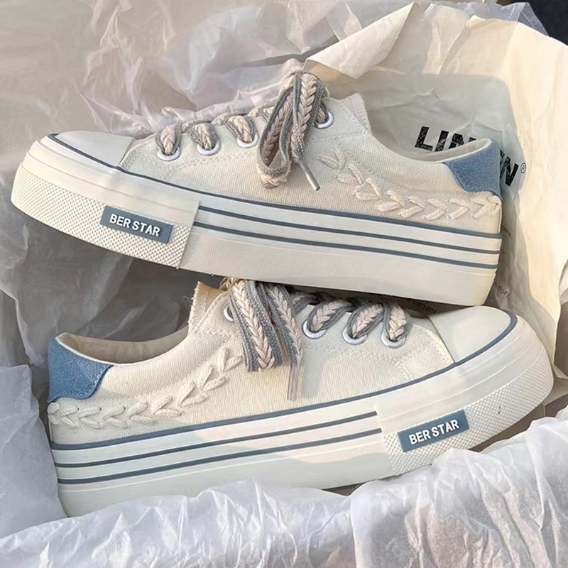 

Dress Shoes Platform Vulcanized Shoes Women Canvas Skate Shoes Casual Flats Sneakers Female Fashion Comfort Slip-on Sneakers Zapatos Mujer 230316, White