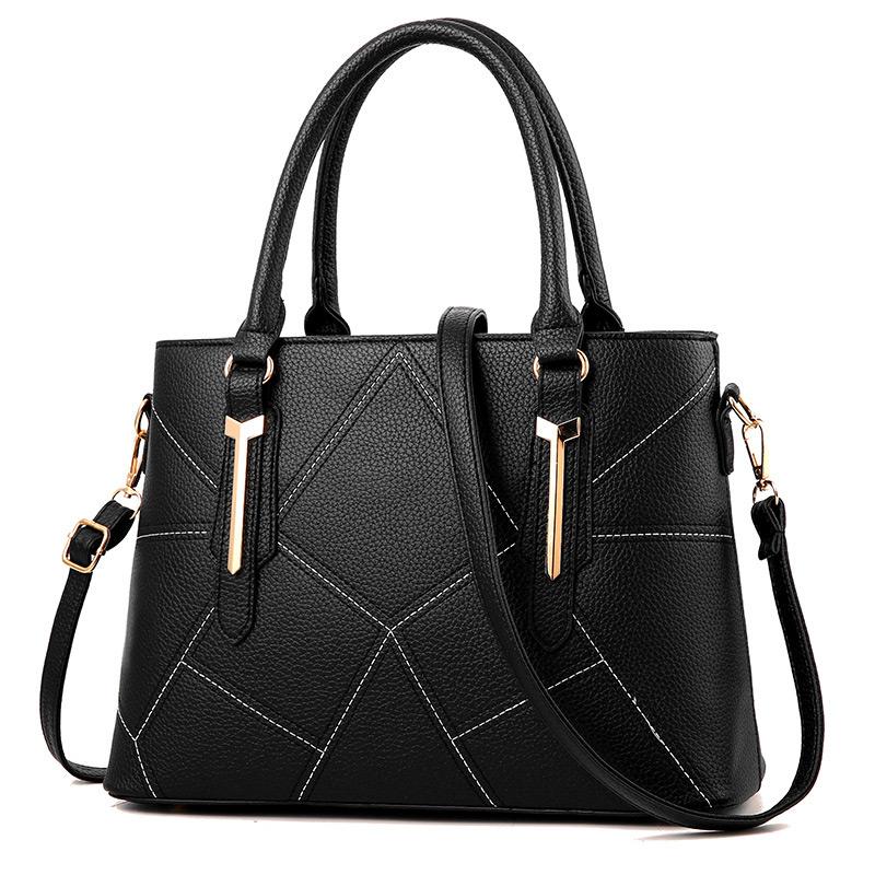 

2023 New Casual Plaid Shoulder Bag Fashion Stitching Wild Messenger Female Totes Crossbody Bags Women Leather Handbags 41, Red