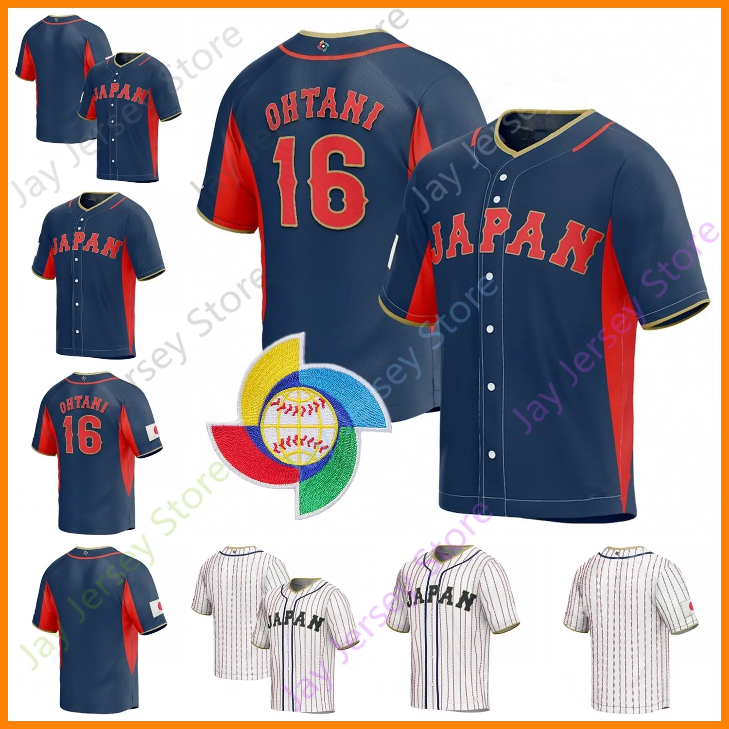 

CUSTOM 2023 Team Japan Baseball Jersey World Classic Shohei Ohtani Yu Darvish Seiya Suzuki Yamamoto Kensuke Kondo Shuto Lars Nootbaar Yoshid, Navy