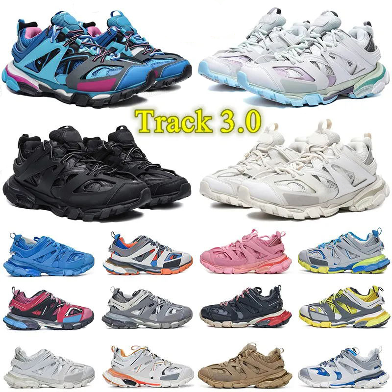 

2023 Designer Men Women Casual Shoes Track 3 3.0 Triple white black Sneakers Tess.s. Gomma leather Trainer Nylon Printed Platform trainers shoe With Dust bag, Colour-x3