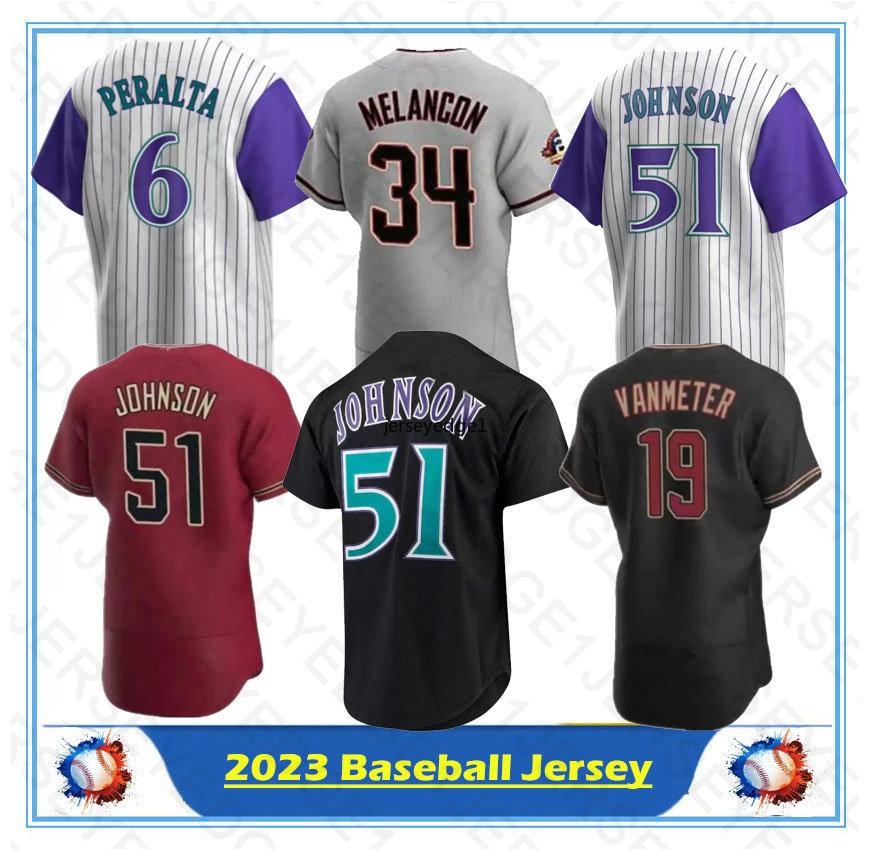 

2023 Baseball Jerseys Randy Johnson Arizona David Peralta Diamondbacks Madison Bumgarner Luis Gonzalez Mark Melancon Nick Ahmed Ketel Marte Christian Rondon Men, Men flex base2