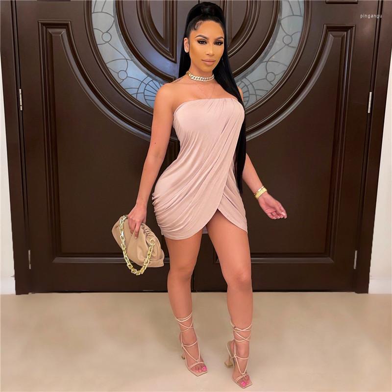 

Casual Dresses Fashion Solid Wrap Women Dress Design Verano Backless Ruched Sexy Bodycon Outfits Celebrity Evening Party Elegant, Black