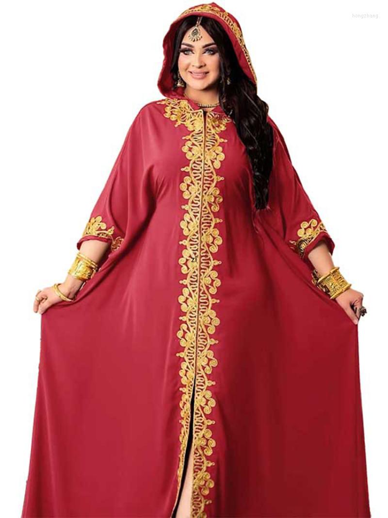 

Ethnic Clothing Abayas Muslim Hijab Dress Women With Embroidery 3/4 Sleeve Robes Spring Autumn Fashion Loose Casual Islam 2023