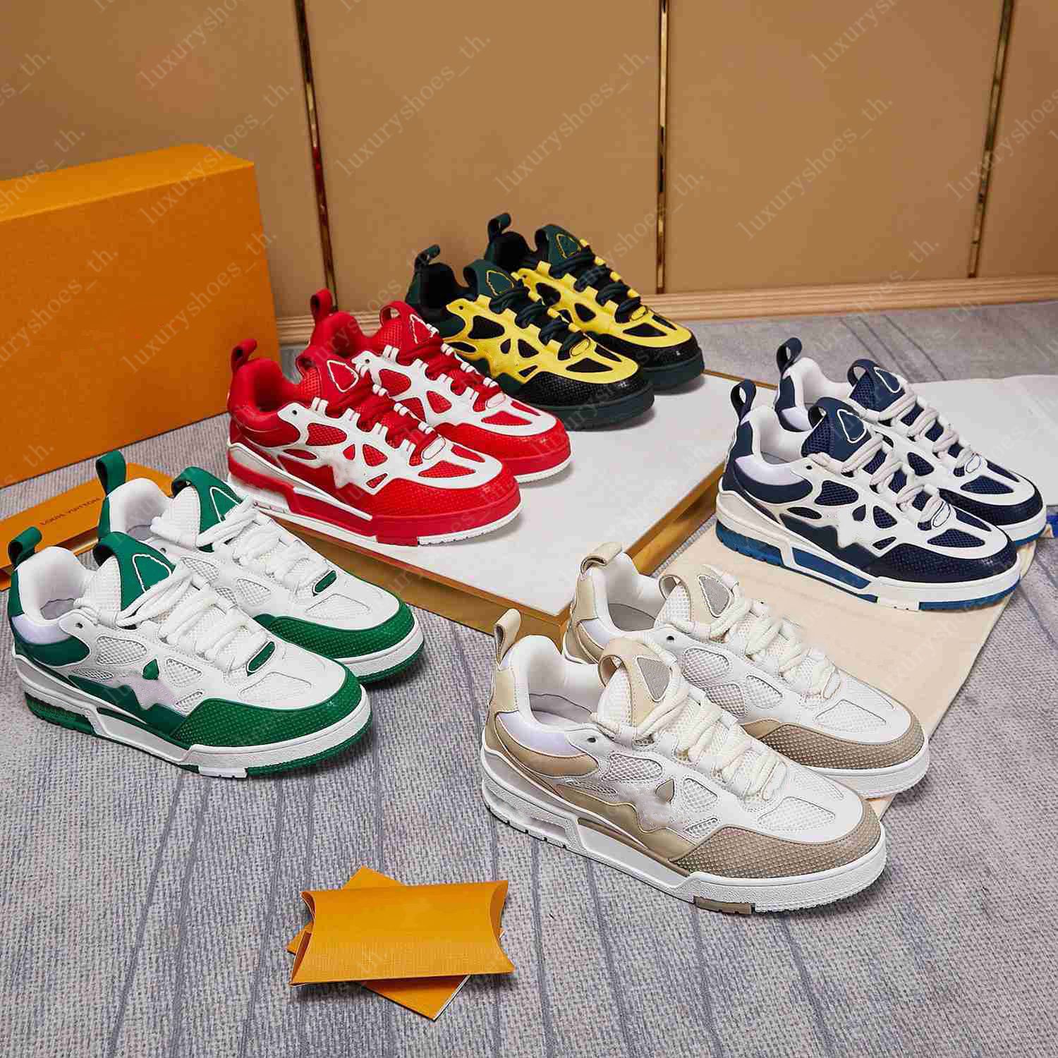 

Designer Sneakers Men Shoes Fashion Platform Sneakers Rubber Trainers Multicolor Lace-up Skate Shoe Running Trainer Athletic Outdoor Shoes