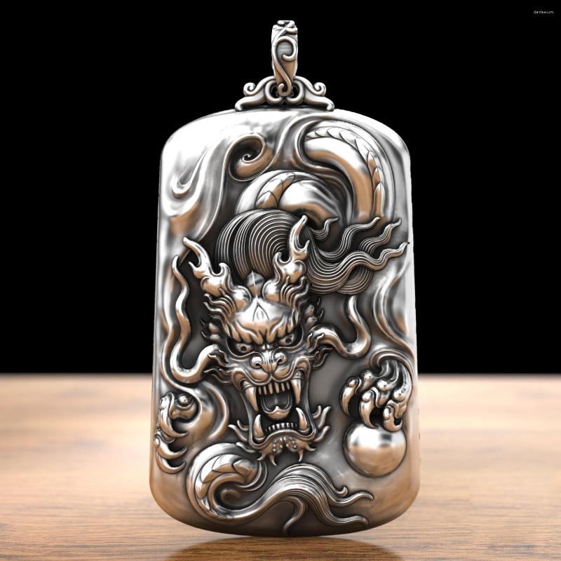 

Pendant Necklaces NY National Tide Retro Flying Dragon Jihong Auspicious Wearing Transshipment Domineering For Men Accessories