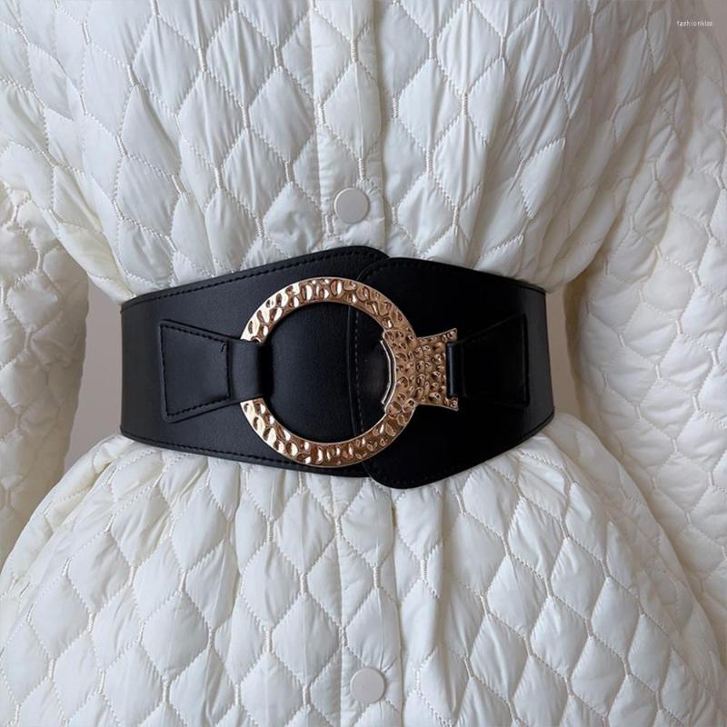 

Belts High Quality For Women Black Brown Waist Elastic Ladies Band Round Buckle Decoration Coat Sweater Fashion Dress SCM0012