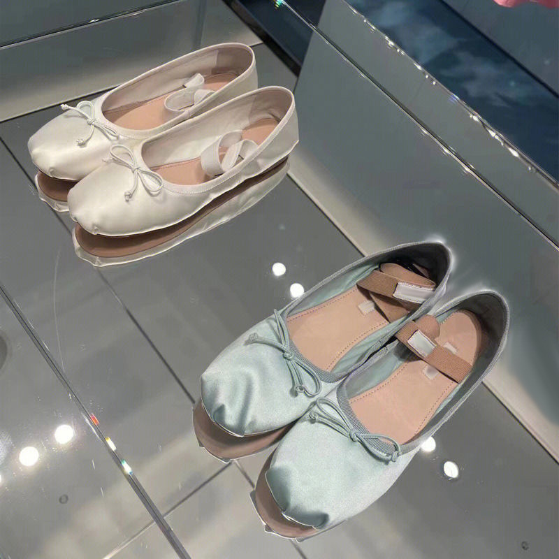 

Designer dance shoes women shoes sandals ballet flats bows cute shoes square toe, Blue