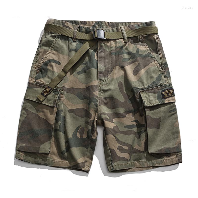

Men' Shorts Multi-Pocket Men' Cargo Military Camouflage Five-point Pants Summer Streetwear High Quality Tactical Casual