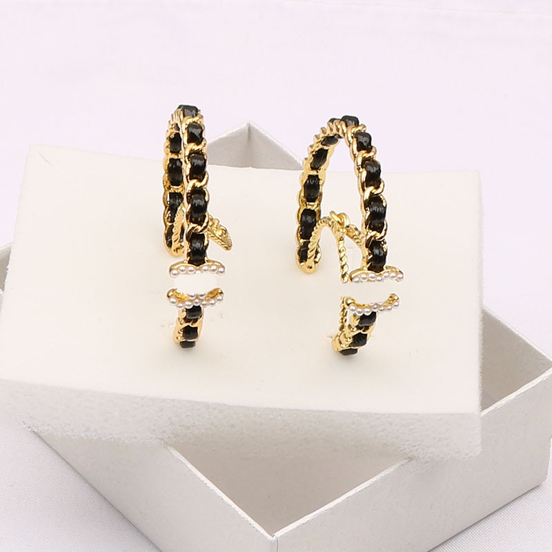 

3 Color Women Brand Earrings Designers Letter Ear Stud 18K Gold Plated Cubic Zirconia Earring for Wedding Party Jewerlry Accessories ER0032-ER0034