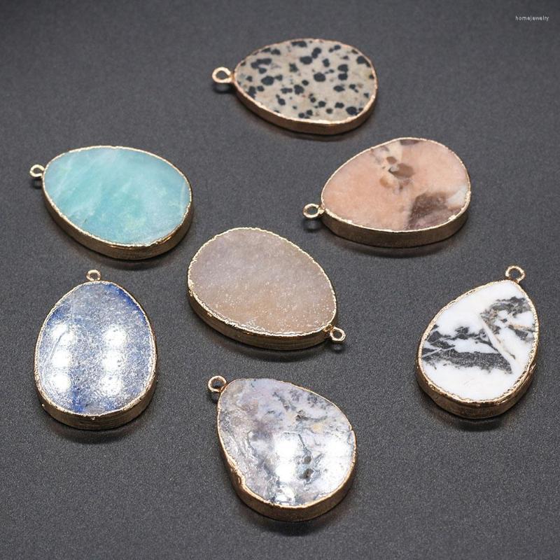 

Pendant Necklaces Natural Stone Crystal Charms Irregular Drop-shape Amazonite Agates For Jewelry Making DIY Earring Necklace Accessory