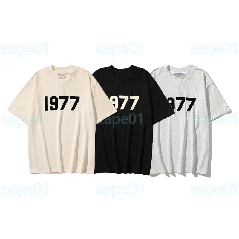 

Fashion Brand Mens T Shirt Classic Digital Print Short Sleeve Casual Loose Womens T-Shirt High Street Couple Dress Top, Apricot