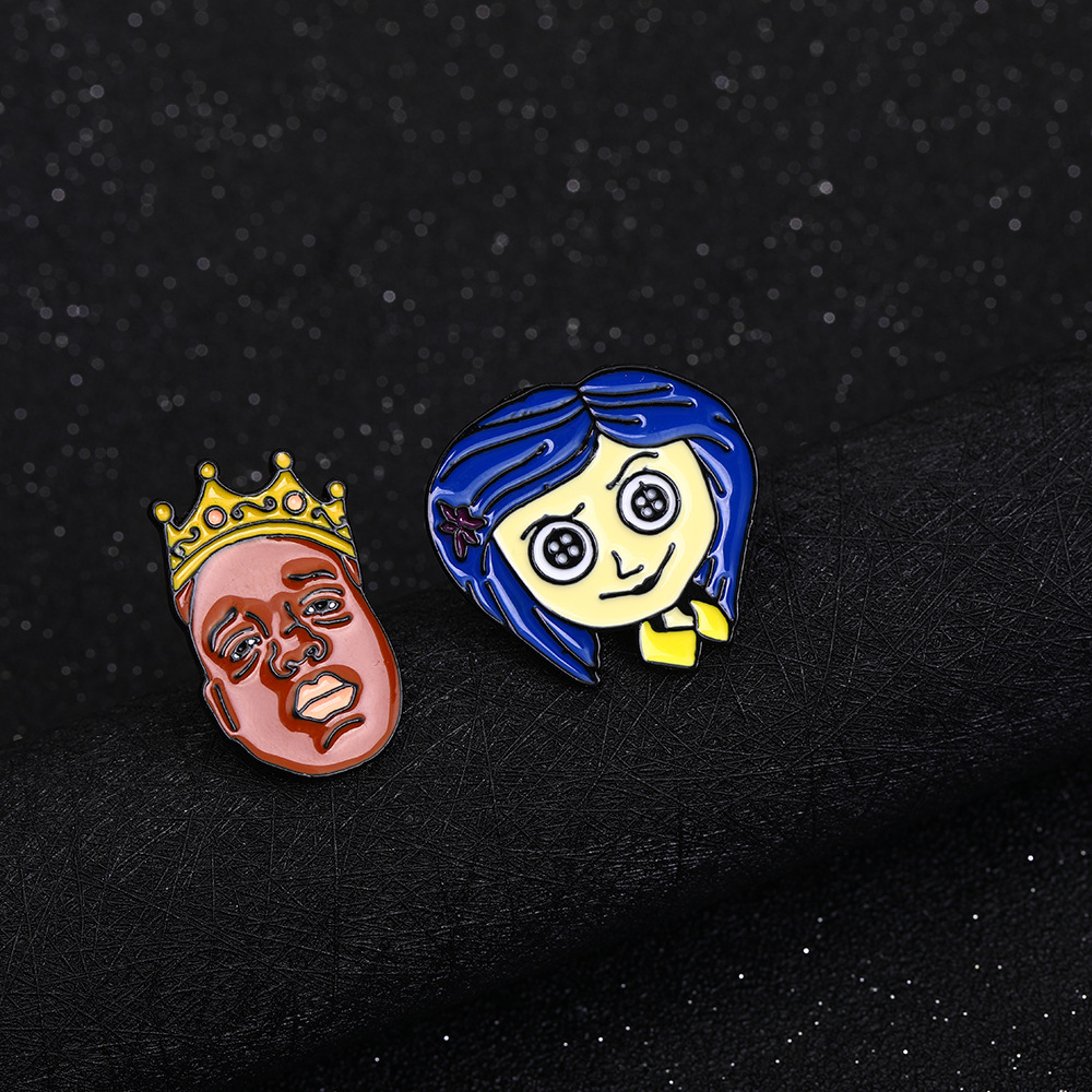 

Cartoon Anime Figure Brooches for Women King Ghost mother Badge Alloy Pins INS Clothes Accessories