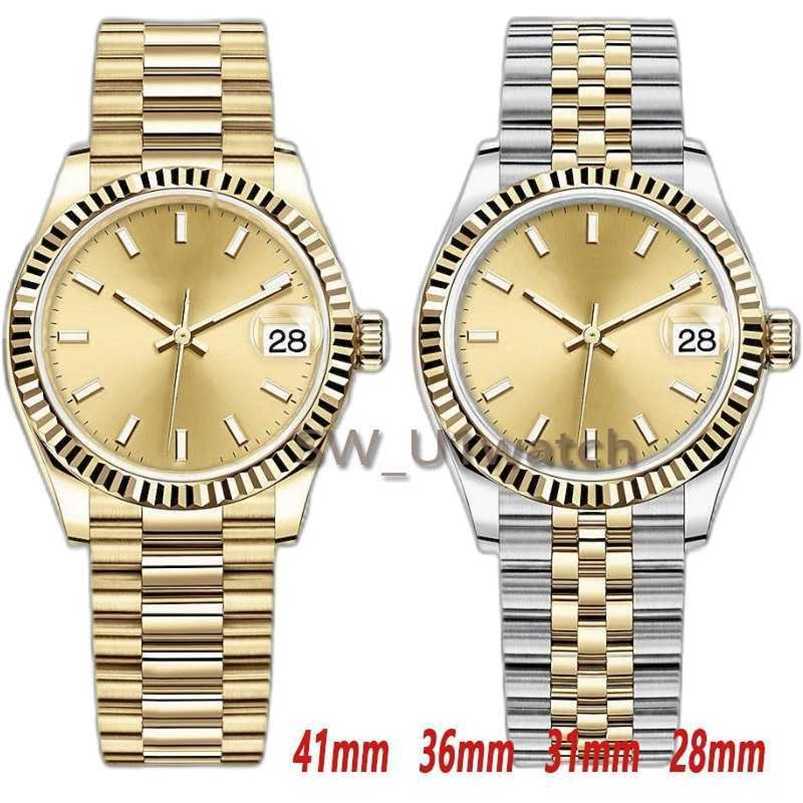 

Rolax Luxury Mens Ladies Date Gold Watch 41mm 36mm 31mm 28mm Stainless Steel Bracelet Automatic Mechanical Quartz Water Resistant Luminous Watches ayw 5DI8