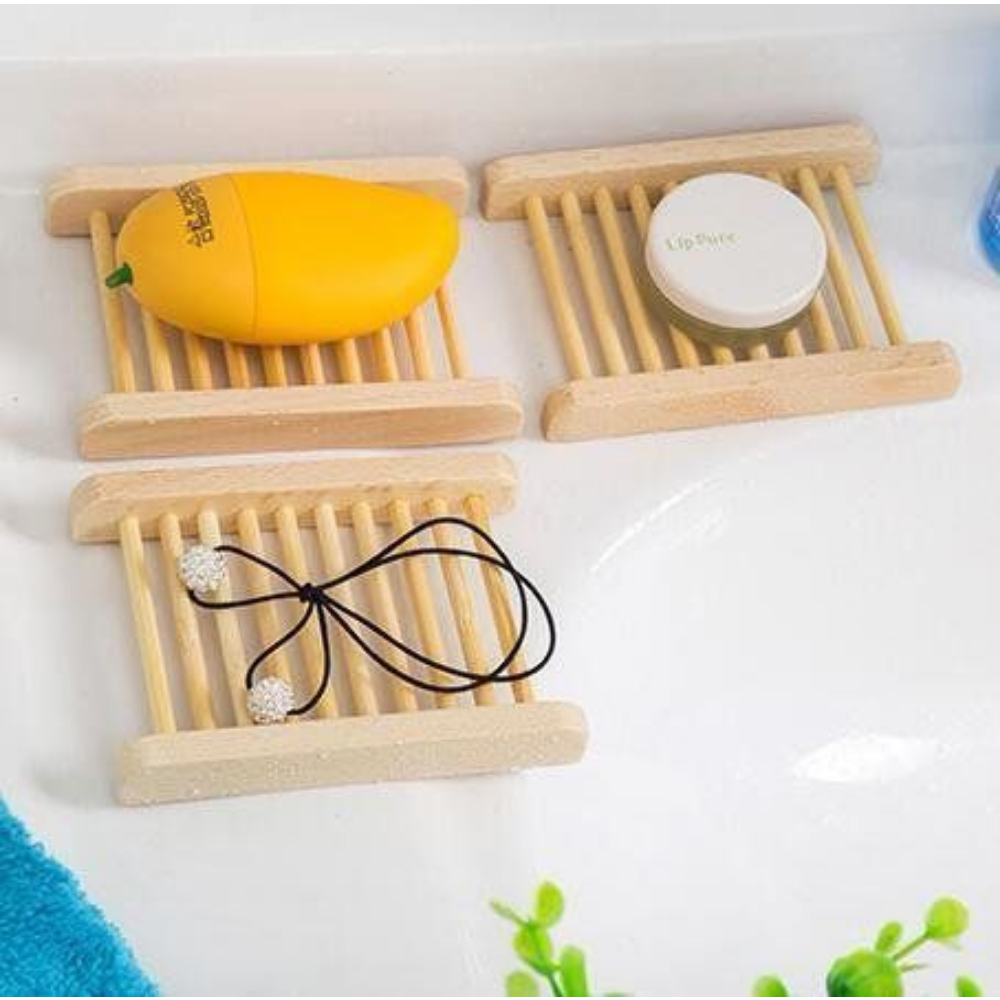 

Wooden Soap Dish Natural Bamboo Trays Wooden Soap Tray Holder Rack Plate Box Container for Bath Shower Bathroom Wholesale, Yellow