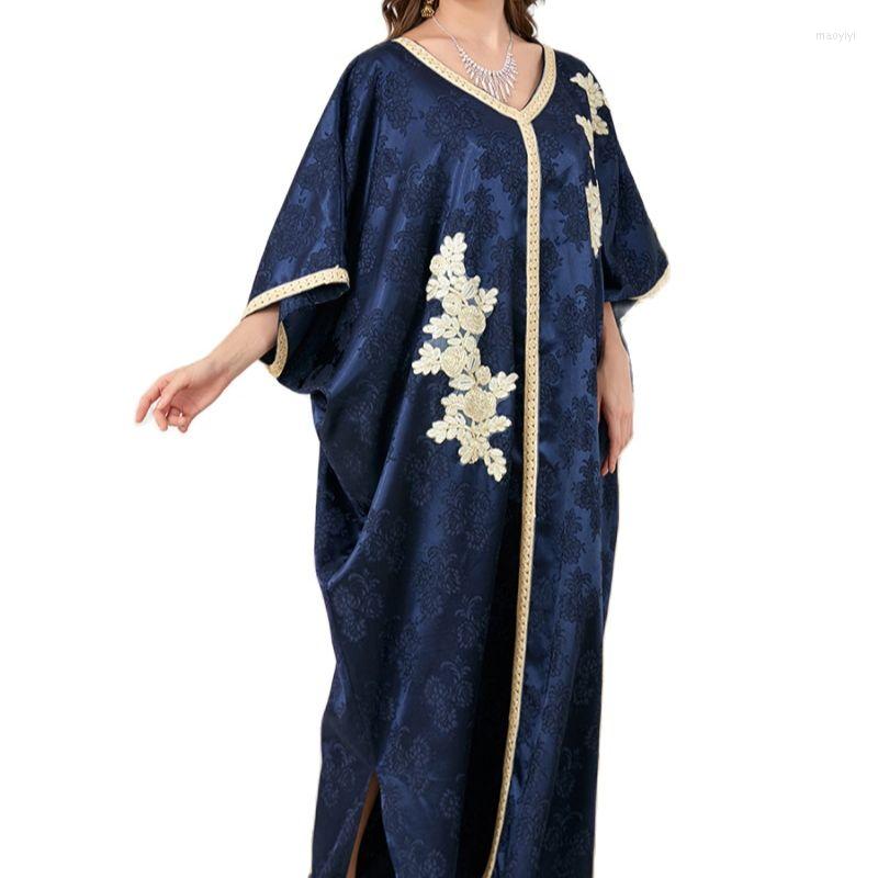 

Ethnic Clothing Morocco Party Dress Muslim Women Abaya Prayer Caftan Split Hem Spring Robe India Abayas Dubai Turkey Longue Vestidos Largos