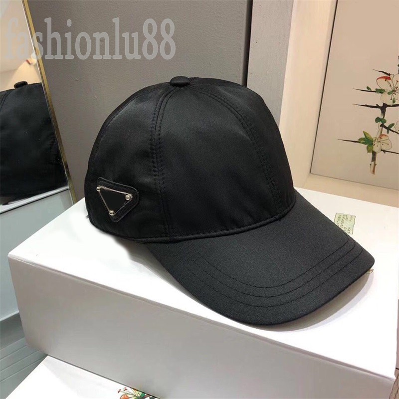 

Mens hat luxury designer baseball hat cotton material soft cappello size adjustable symmetrical metal triangle sport anti sunburn fitted cap re nylon PJ051 C23, 1#