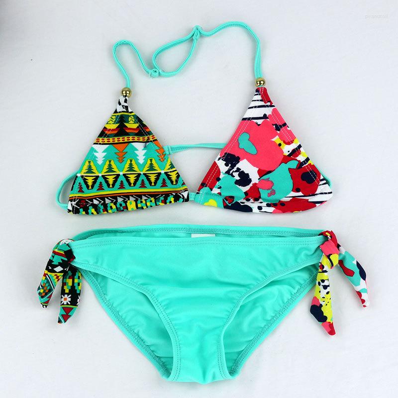 

Women's Swimwear 2023 Children Baby Kids Cute Bikini Girls Split Two Pieces Swimsuit Bathing Suit Beachwear Biquini Infantil, Blue