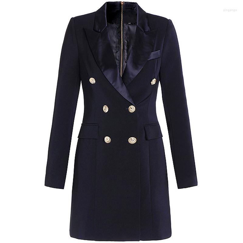 

Women's Suits European And American Spring Autumn Ins Suit Skirt Slim-fit Commuter Atmosphere Dress Jacket Coat Women's Trend, Black