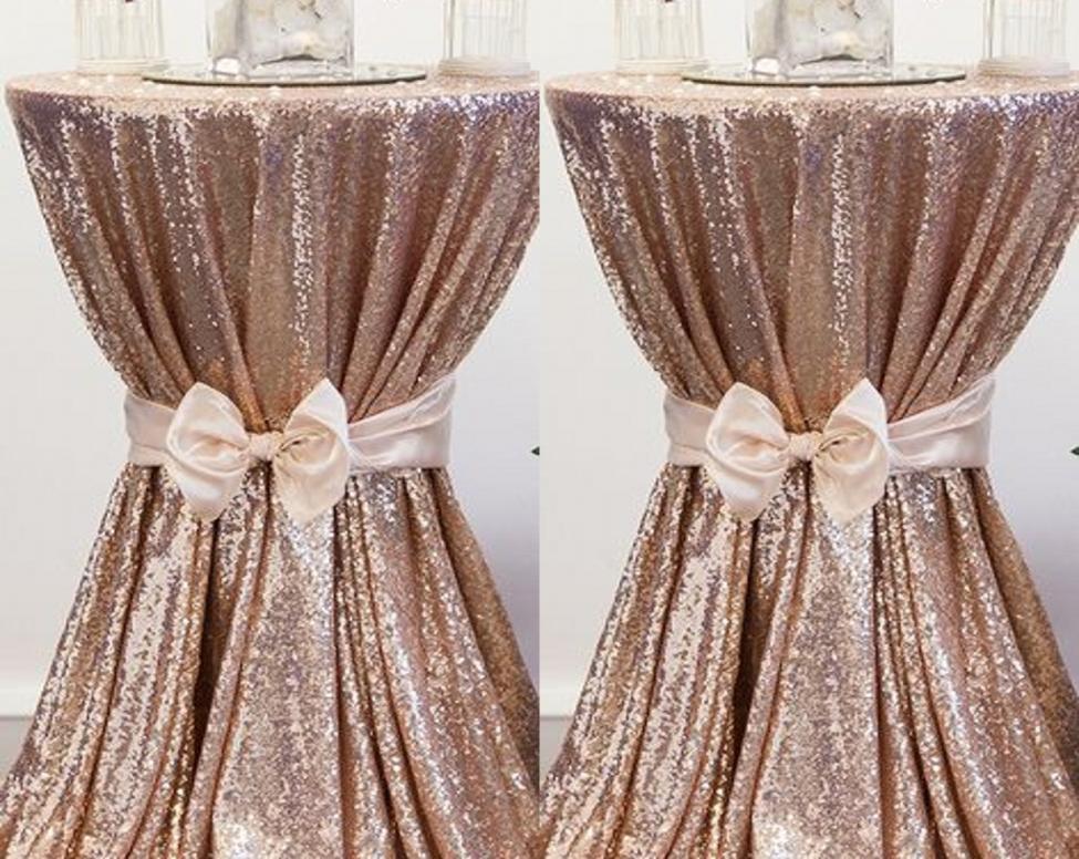 

Luxury Table Covers For Weddings Without Bow Sequined Table Cloth Custom Made High Quality Factory For Party Formal Occasion 6433605, Brown
